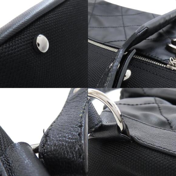 CHANEL Black Coated Canvas Shoulder Bag - Picture 9 of 11